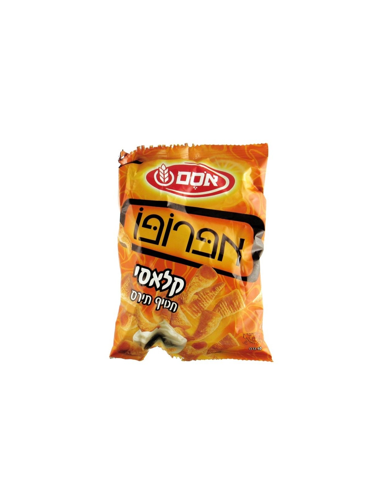 חטיף תירס בצורת חרוט אפרופו של אסם מדיום | חטיפים ישראלים